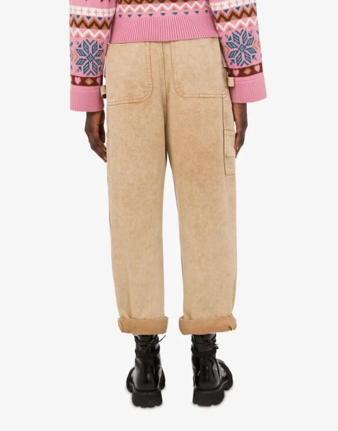 Pantalones de dril teñidos en prenda Pantalones de dril teñidos en prenda