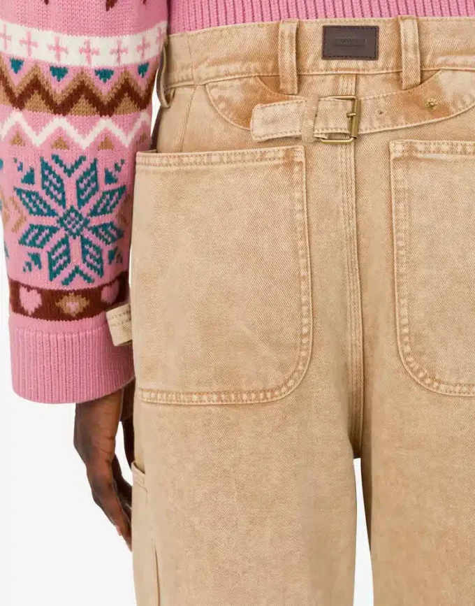 Pantalones de dril teñidos en prenda Pantalones de dril teñidos en prenda