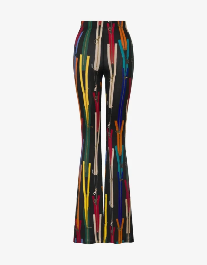 Pantalones de jersey elástico estampado Pantalones de jersey elástico estampado