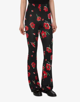 Pantalones de jersey elástico estampado Pantalones de jersey elástico estampado