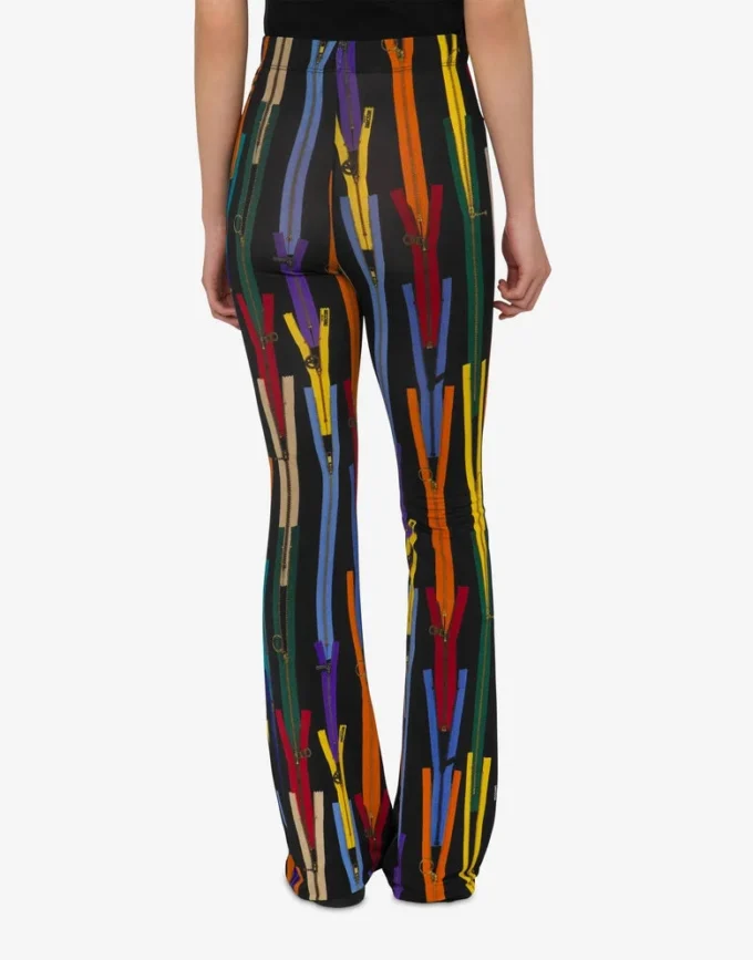 Pantalones de jersey elástico estampado Pantalones de jersey elástico estampado