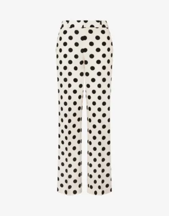 Pantalones de lana con estampado de lunares