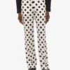 Pantalones de lana con estampado de lunares