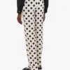 Pantalones de lana con estampado de lunares