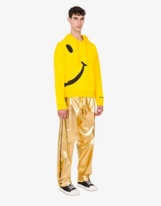 Pantalones de muselina de algodón laminada