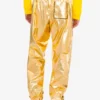 Pantalones de muselina de algodón laminada
