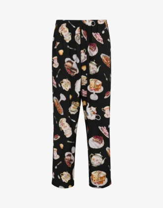 Pantalones de satén estampados
