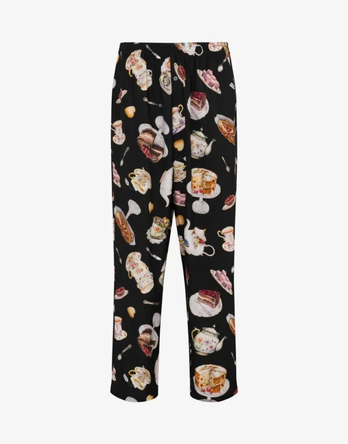 Pantalones de satén estampados