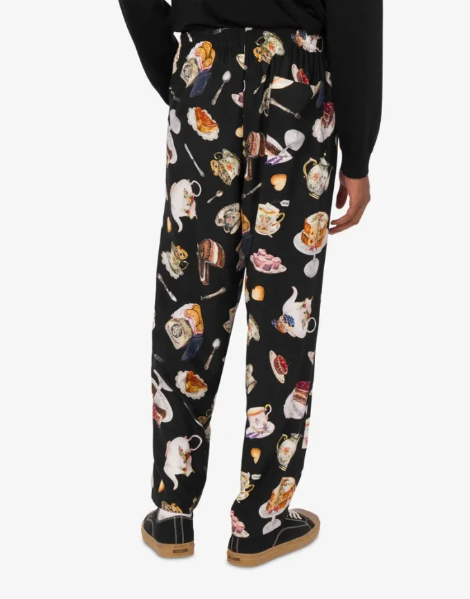 Pantalones de satén estampados