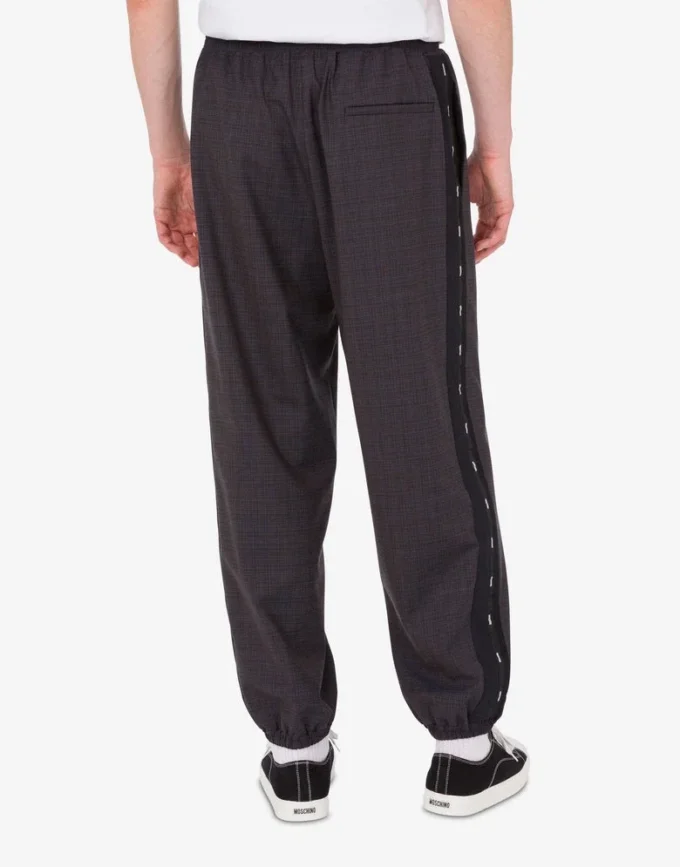 Pantalones elásticos de mezcla de lana