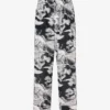 Pantalones ligeros de popelín de algodón con estampado de ganso