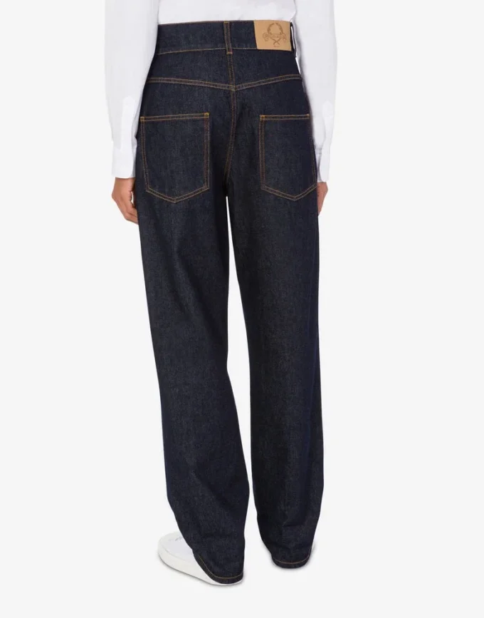Pantalones vaqueros azules Parche Laurel Crown Pantalones vaqueros azules Parche Laurel Crown
