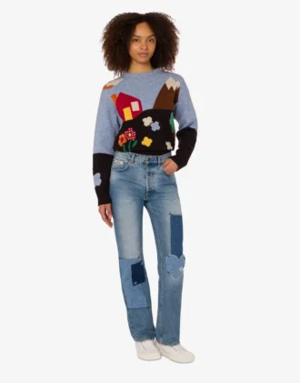 Pantalones vaqueros de patchwork