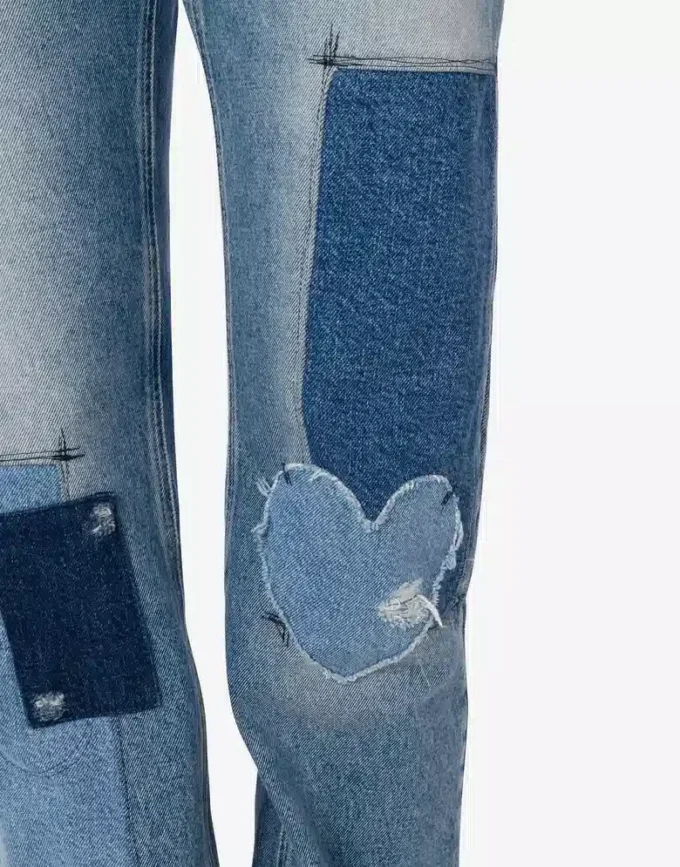 Pantalones vaqueros de patchwork Pantalones vaqueros de patchwork