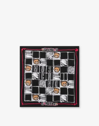 Pañuelo de crepé de seda estampado