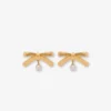 Pendientes de metal con perla