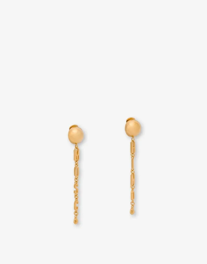 Pendientes largos de metal