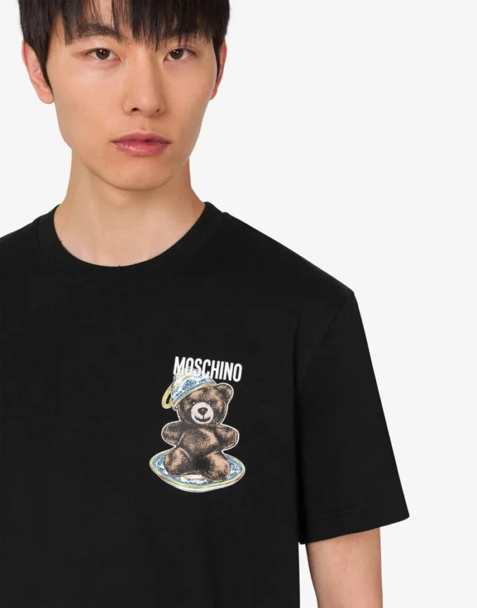 Polo de jersey de algodón orgánico Moschino Teddy Bear Polo de jersey de algodón orgánico Moschino Teddy Bear