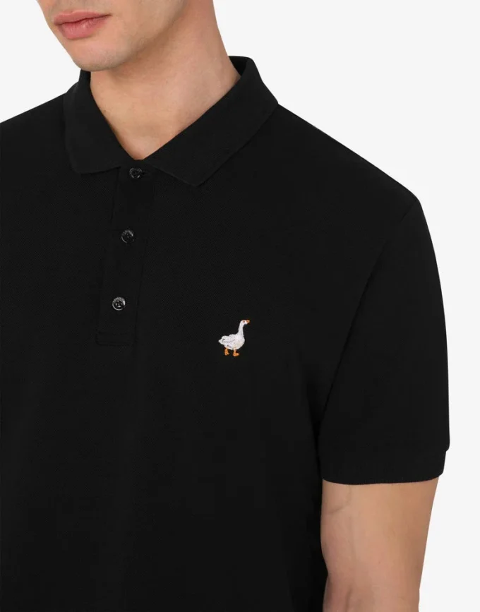Polo de piqué de algodón Bordado de ganso Polo de piqué de algodón Bordado de ganso