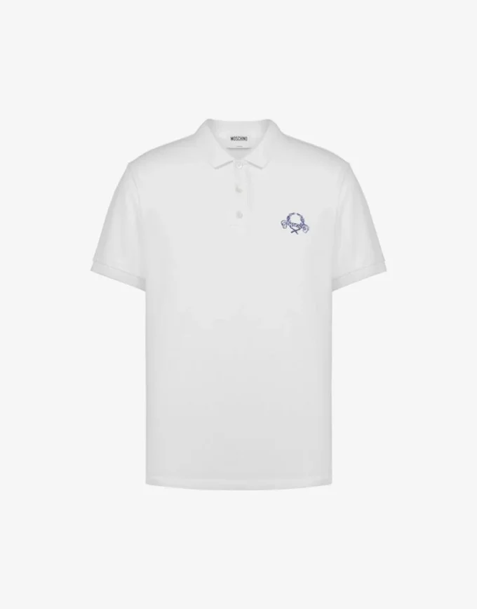 Polo de piqué de algodón Laurel Crown