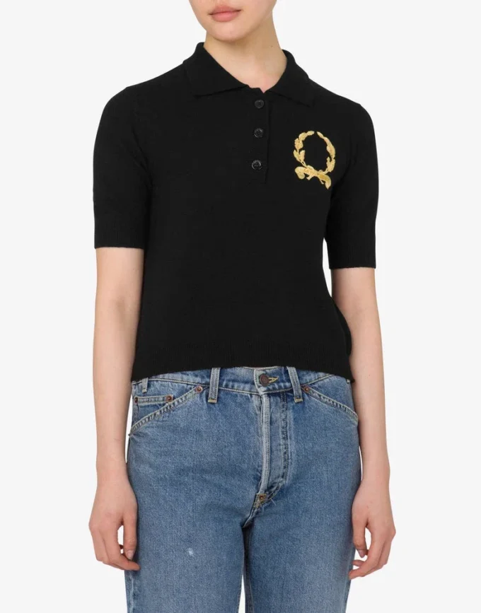 Polo de punto Logotipo Laurel Crown Polo de punto Logotipo Laurel Crown