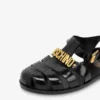 Sandalias de goma con logotipo Lettering