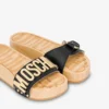 Sandalias de piel de becerro y madera