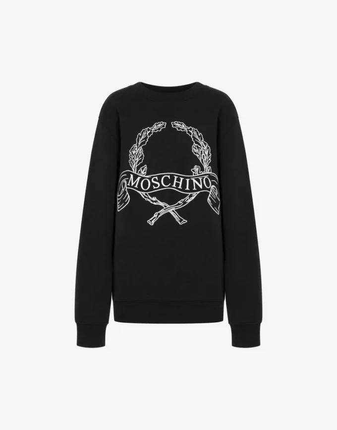 Sudadera con capucha de algodón orgánico Logotipo Laurel Crown