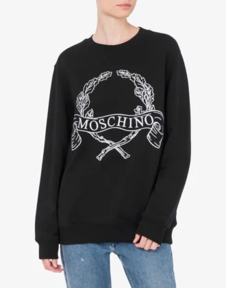 Sudadera con capucha de algodón orgánico Logotipo Laurel Crown