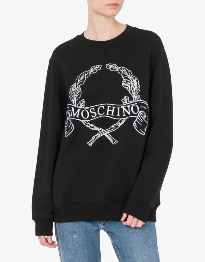 Sudadera con capucha de algodón orgánico Logotipo Laurel Crown