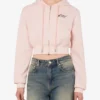 Sudadera corta de algodón bordada Sudadera corta de algodón bordada