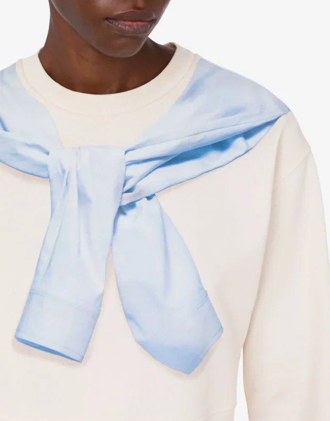 Sudadera corta estampada de algodón Sudadera corta estampada de algodón
