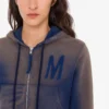 Sudadera corta estampada de algodón orgánico Sudadera corta estampada de algodón orgánico