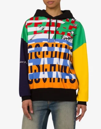 Sudadera de algodón estampada
