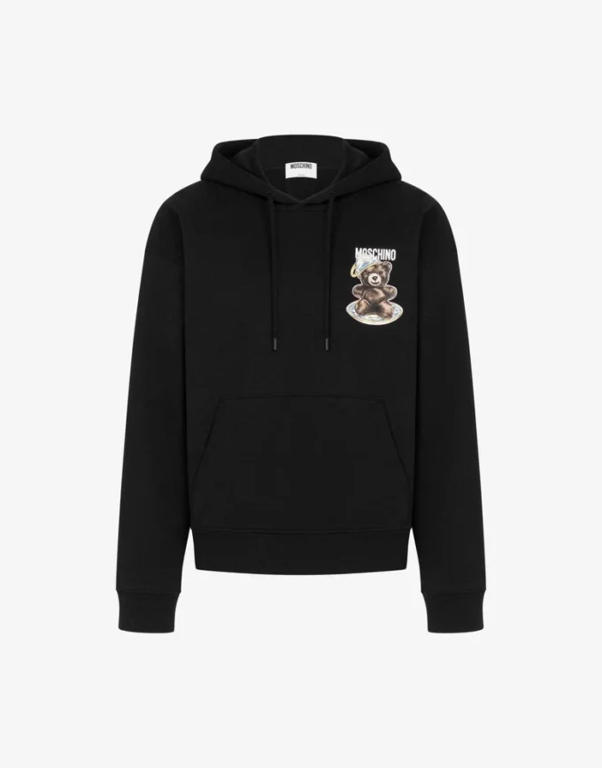 Sudadera de algodón orgánico Moschino Teddy Bear Sudadera de algodón orgánico Moschino Teddy Bear