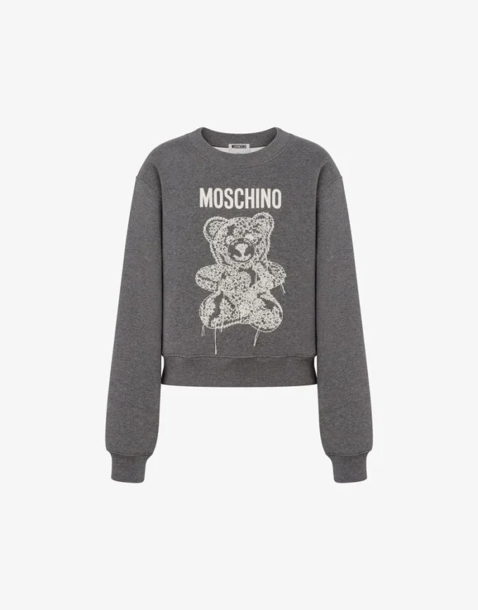 Sudadera de algodón orgánico Moschino Teddy Bear