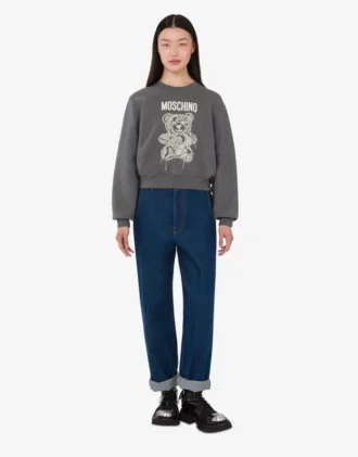Sudadera de algodón orgánico Moschino Teddy Bear