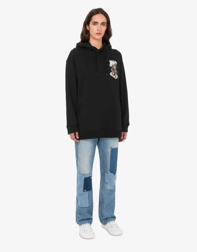 Sudadera de algodón orgánico Moschino Teddy Bear