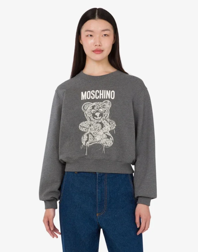 Sudadera de algodón orgánico Moschino Teddy Bear