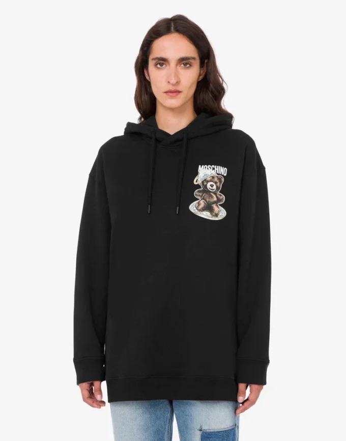Sudadera de algodón orgánico Moschino Teddy Bear