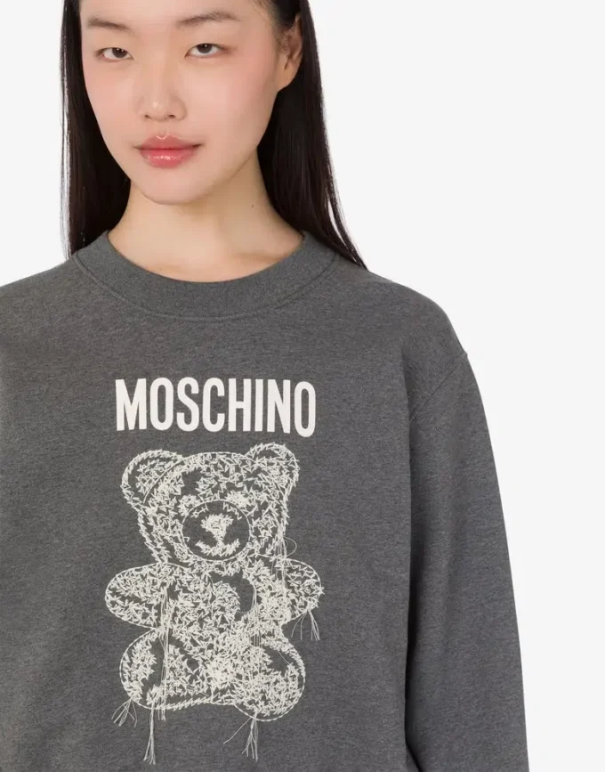 Sudadera de algodón orgánico Moschino Teddy Bear