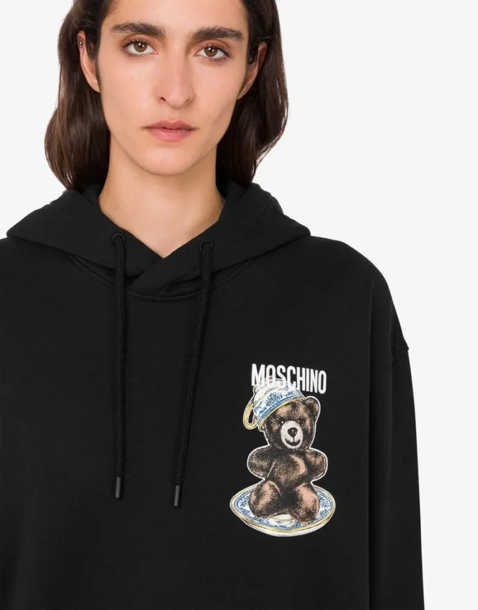 Sudadera de algodón orgánico Moschino Teddy Bear