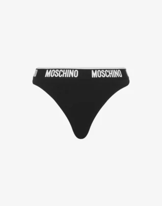 Tanga con banda elástica con logotipo