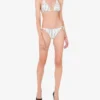 Top de bikini con triángulo y logotipo de goma