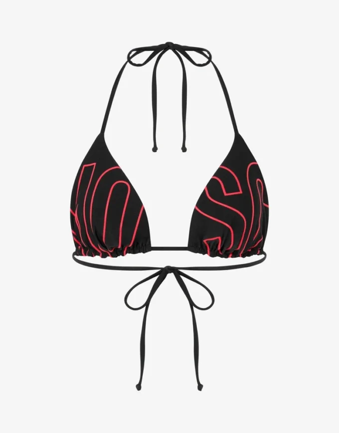 Top de bikini de lycra estampado