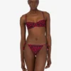 Top de bikini de lycra estampado