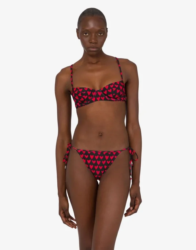 Top de bikini de lycra estampado