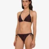 Top de bikini de lycra estampado