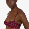 Top de bikini de lycra estampado