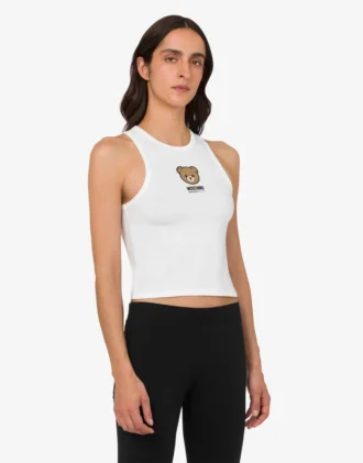 Top de jersey de algodón elástico Moschino Teddy Bear Top de jersey de algodón elástico Moschino Teddy Bear